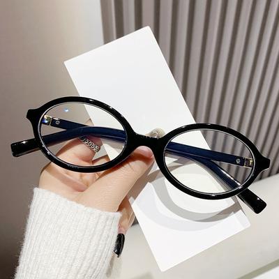 Ladies Small Oval Frame Reading Glasses Retro Vintage Blue Light Filter Computer Presbyopic Glasses Prescription Reading Eyewear