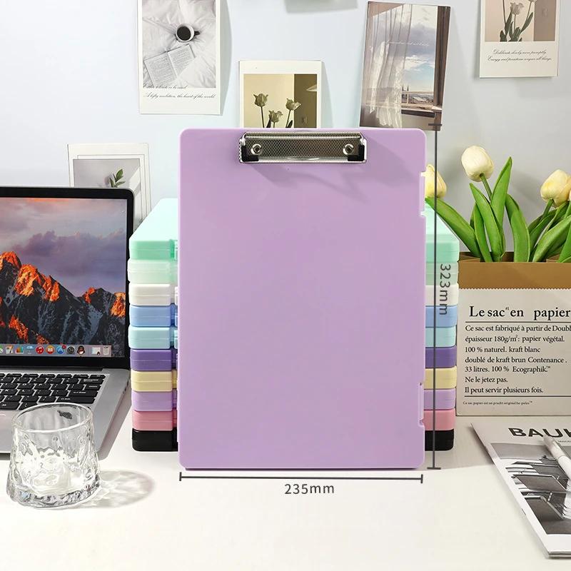 Durable Plastic A4 File Organizer with Clip, Large Capacity, Multi-Functional Document Holder for Students & Office Use