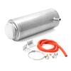 800ML Cylinder Radiator Overflow Reservoir Coolant Tank Universal Can Black Silver BX101142