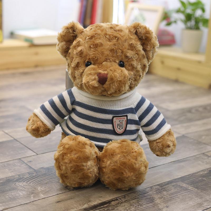 Teddy Bear Sweater Hug Plush Doll for Girls - Valentine's Day or Birthday Gift