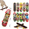Mini Finger Skateboard Professional Alloy Stand Fingerboard Toy Cool Graffiti Finger Skate Board Novelty Toys For Kids & Adult