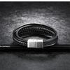2026 Simple Men's Pipe Leather Bracelet European and American Simple Magnet Frosted Button Head