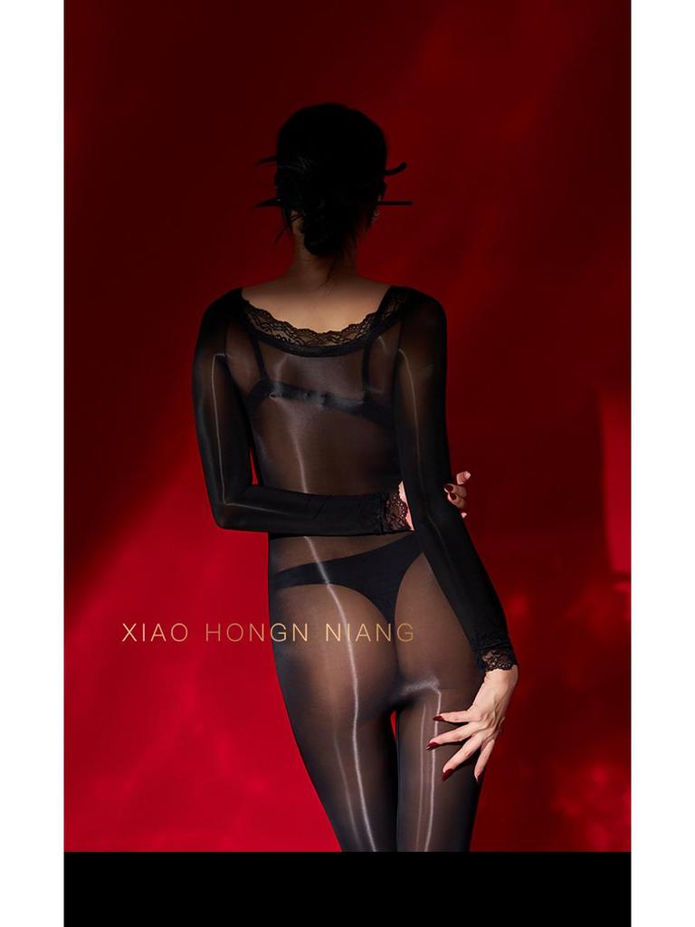 2024 Sexy Lingerie Set Bez Svlékání: Lesklá sukně na boky velkých rozměrů a lákavé pyžamo-uniforma