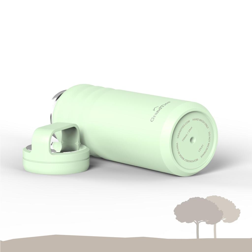 GRANDTIES Vacuum Insulated Bottle 709ml Wide Mouth 304 Stainless Steel BPA-Free