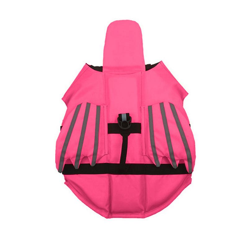 Gilet de sauvetage pour chien Gilet de sécurité pour chien Gilet de flottaison réglable Avec flottabilité élevée Et poignée de sauvetage durable Pour chien petit moyen et grand (Rose Red,XXL) rouge rose
