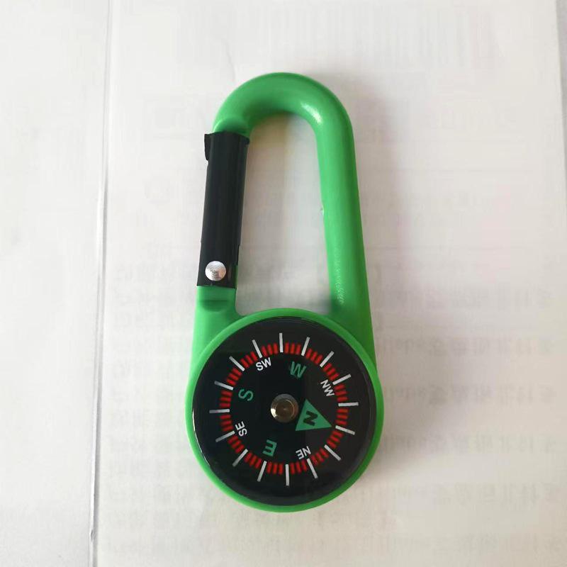 Portable Outdoor Multi-Functional Compass with Carabiner for Hiking
