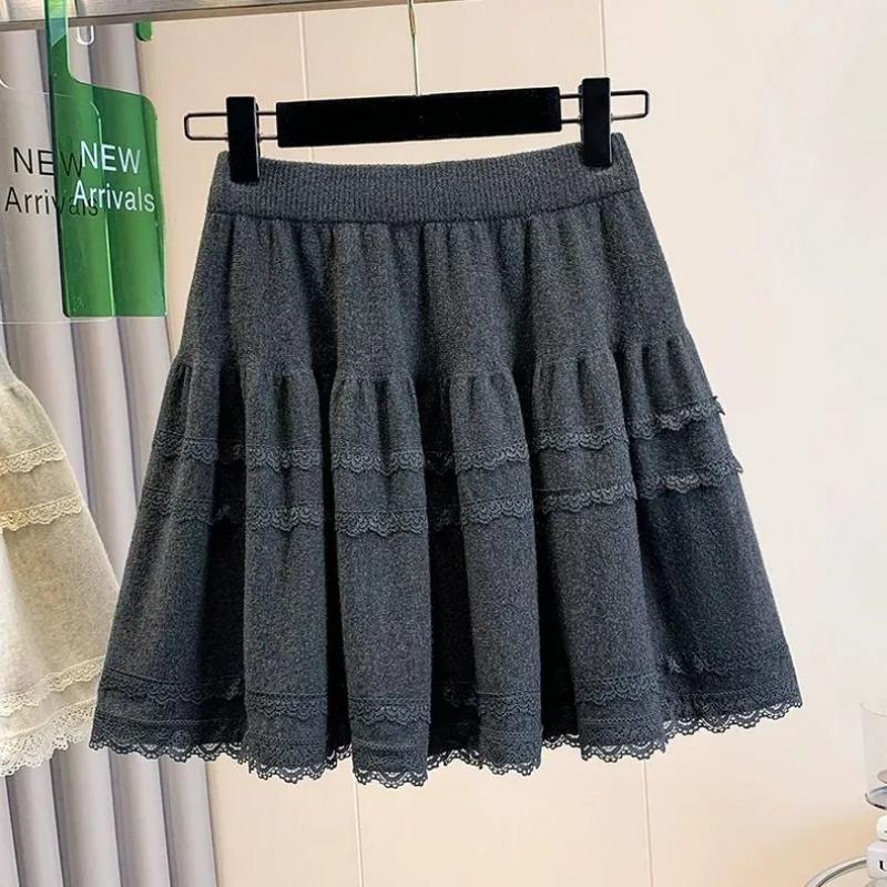 

Спідниця для жінок Повсякденна Універсальна Еластична З високою талією Широкі штани Розтяжна Тонка спідниця XXXXL сірий