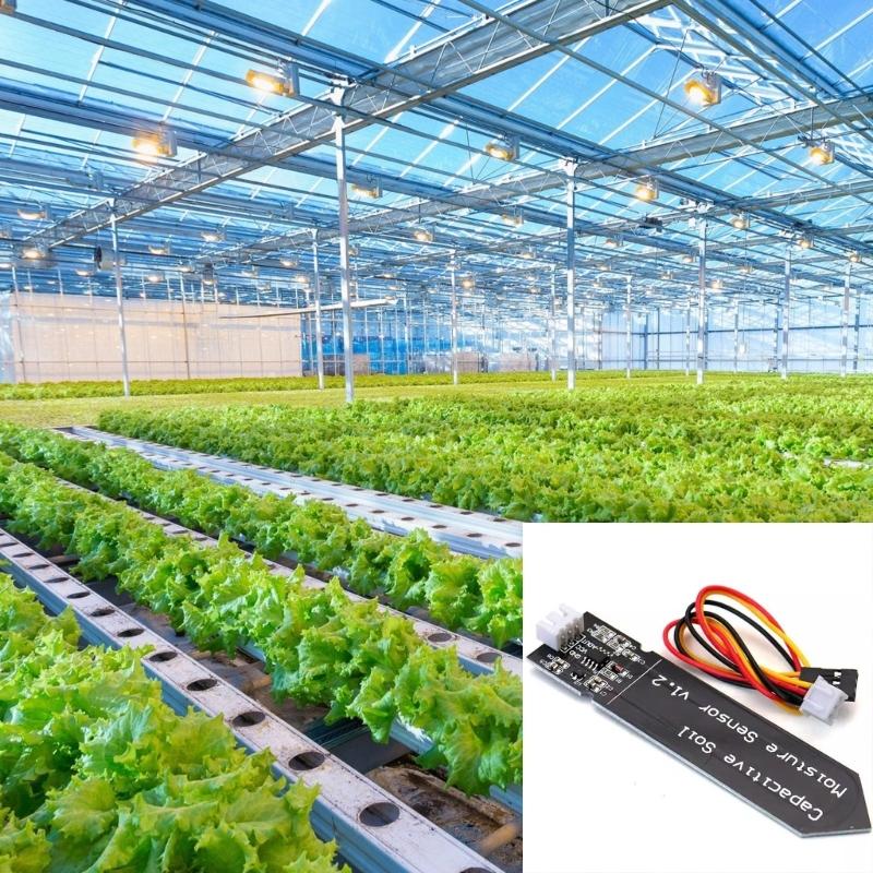 Wide Voltages 3.3 volts 5.5 Voltmeter Capacitive Soil Transducer Module Low Power Consumption For Plant Monitoring Systems