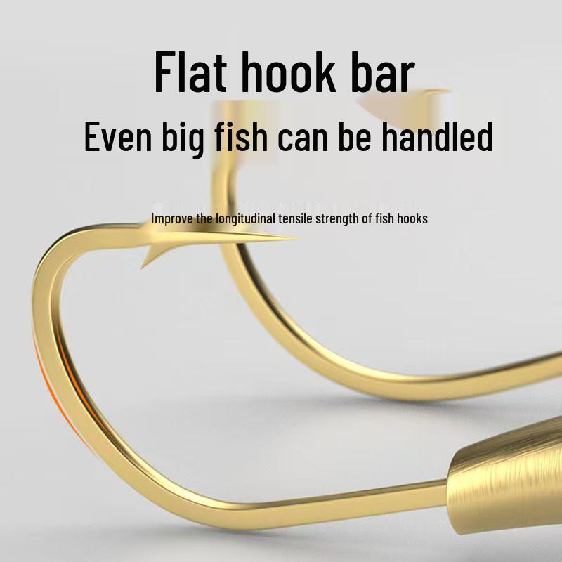 Hai Xi Copper 45° Angle Barbed Hook for Wild Fishing