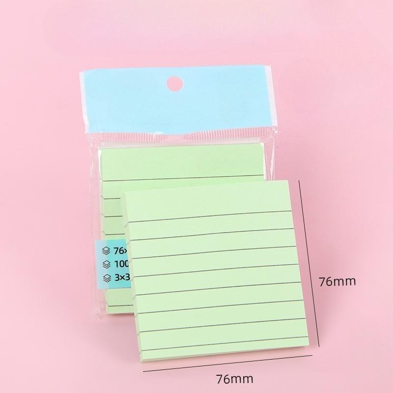 Colored Horizontal Line Sticky Notes Students Multifunctional Removable Note Paper Office Notes Memos Message Sticker Stationery