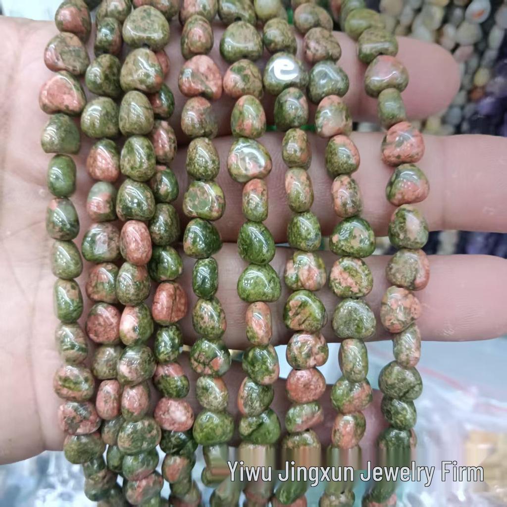 Heart-Shaped Crystal Agate Beads for DIY Jewelry and Clothing Accessories