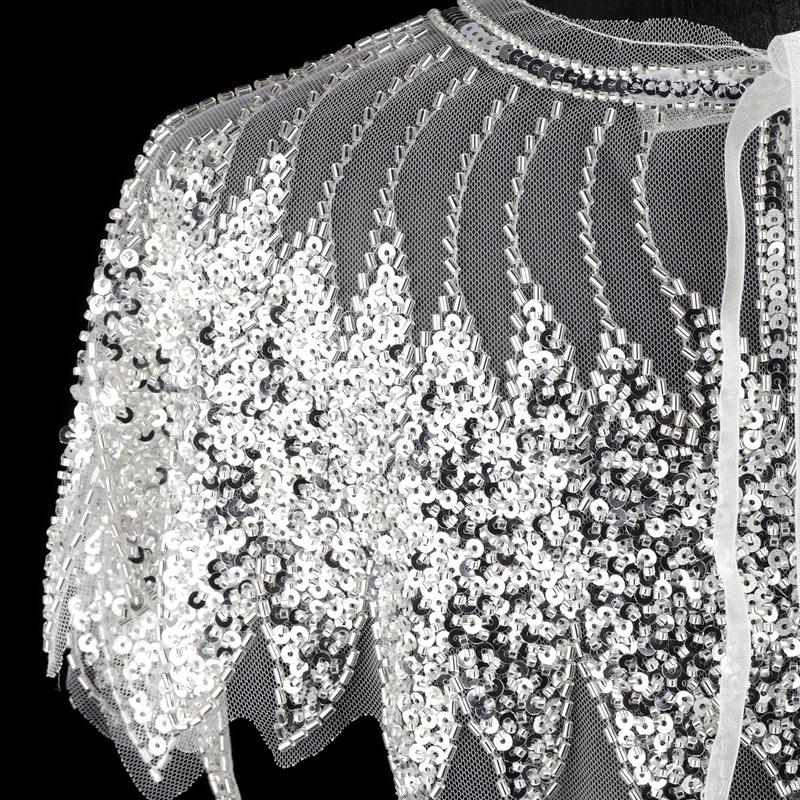 Sequin Feather Bridal Shawl: Fashionable Wedding & Dance Accessory