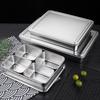 Rectangle Shape Stainless Steel Seasoning Box Kitchen Food Storage Container  Outdoor Stall