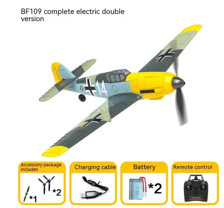 Volantex rc 761-11 Bf109 Fighter 400mm Wingspan 2.4G Remote Control Aircraft RTF One Stunt with X pilot Stabilization System