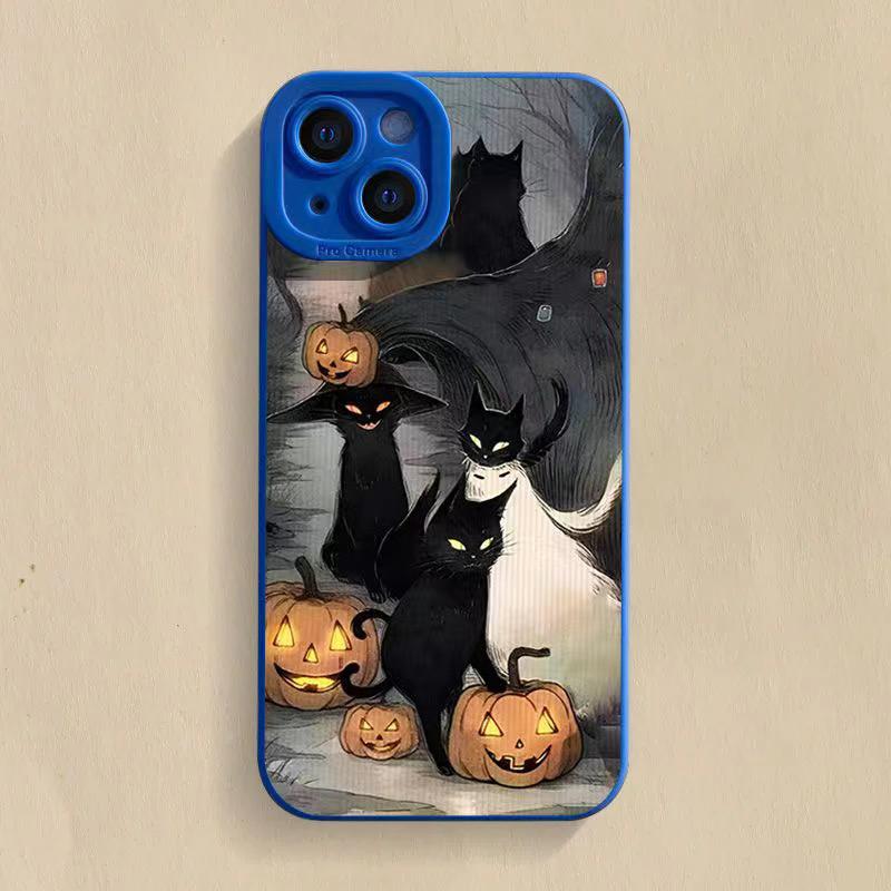 Cartoon Dark Funny Monster Cat Fox Creative Phone Case For iPhone 16 11 12 13 14 15 Pro Max 13 15 Pro XS XR XS 7 8 PLUS SE Cover