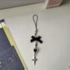 Cute Heart Cross Bead Pendant Phone Straps Lanyard Pocket Keychain Strap Backpack Charm Car Keys Decoration Chain