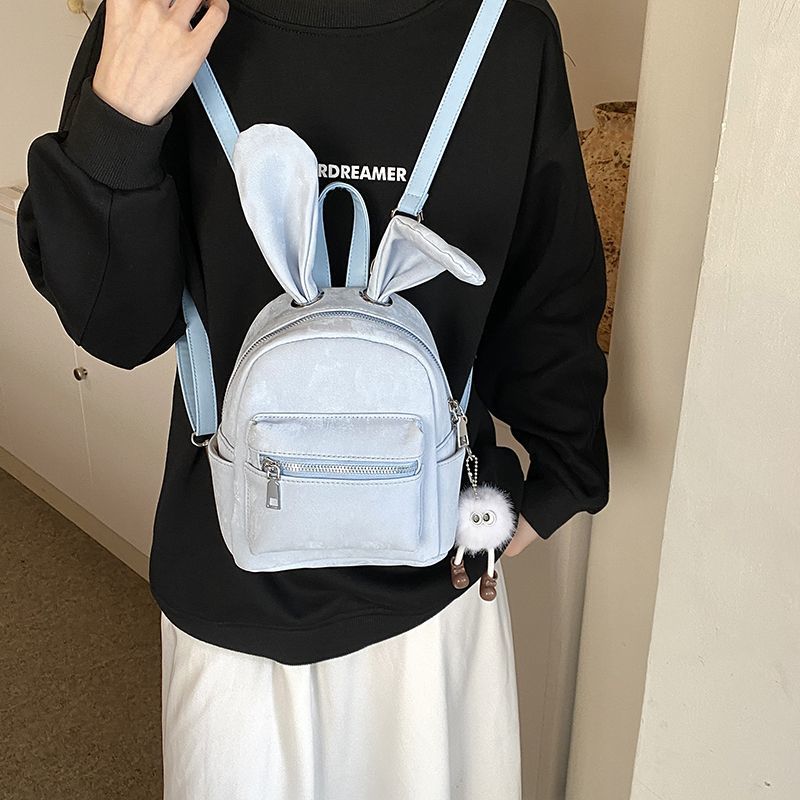 Durable backpack versatile 2025 new fashion cute student commuting schoolbag travel mini going out backpack