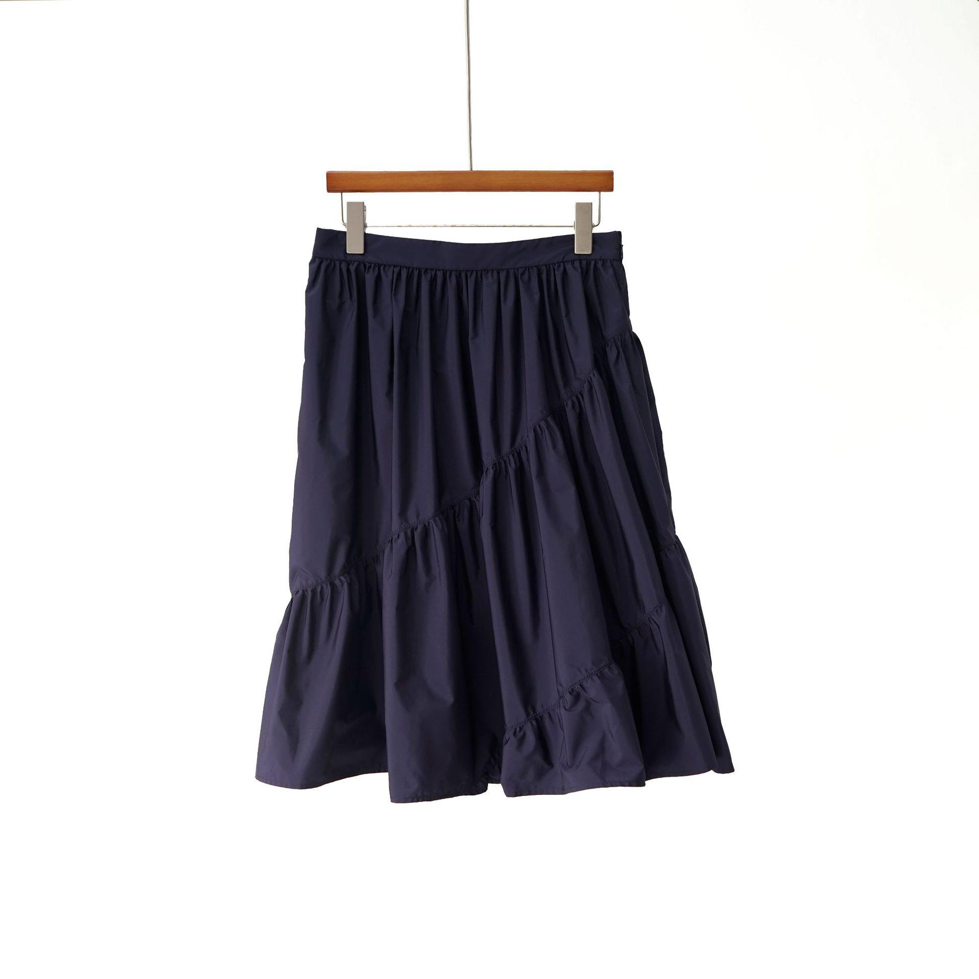 Elegant Purple Label: Italian Kyle Taffeta High-Waisted Slimming Skirt, Spring/Summer Collection for Women Large глубокий/синий