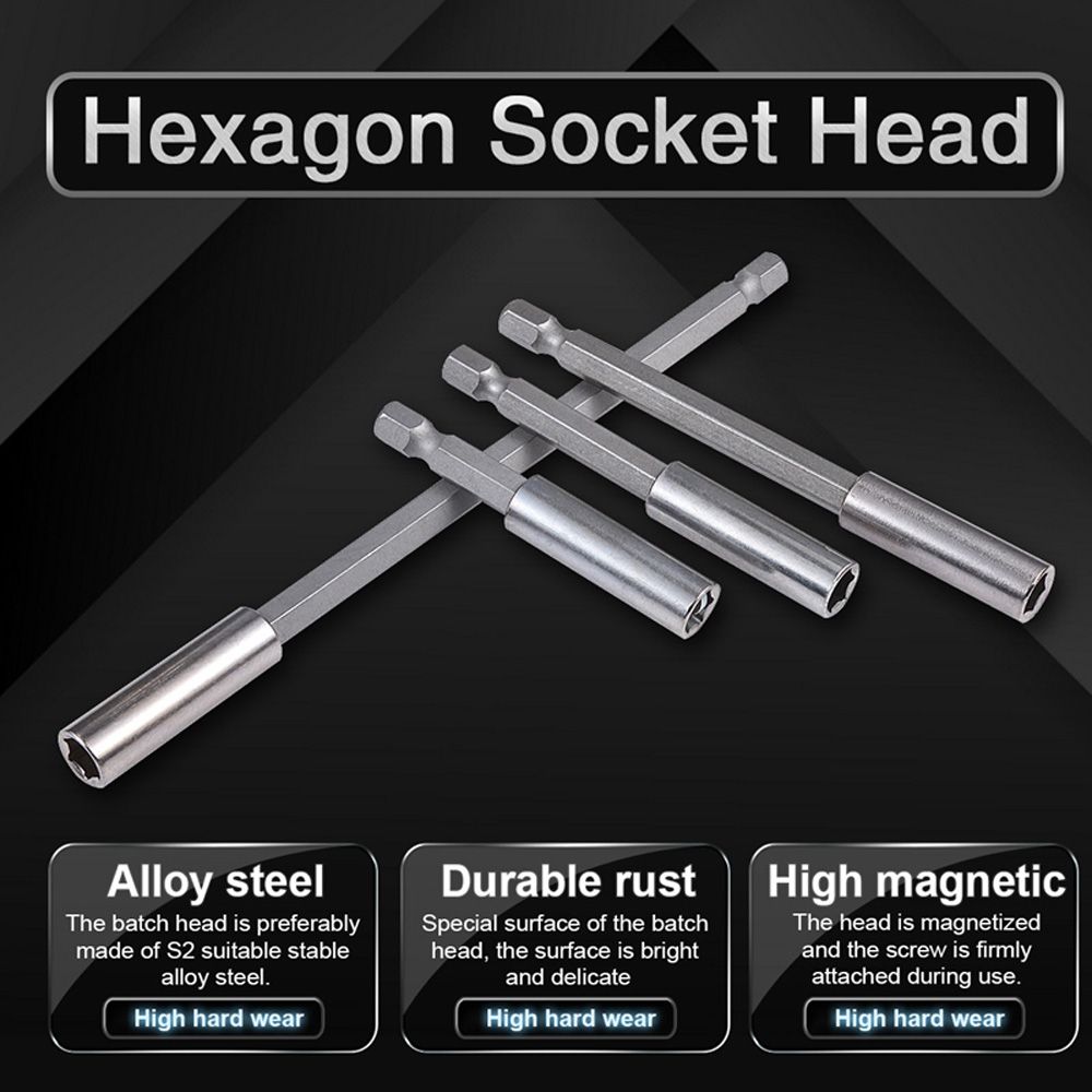 Release Connect Power Tools Screwdriver Extension Rod Socket Drill Bit Holder Extender Hex Shank