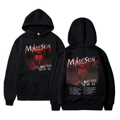 Maneskin Louds Kids Gets Louder Tour Hoodie Unisexs Hip Hop Streetwear Male Oversized Sweatshirt Unisex Women Punk Rock Band Hoodies