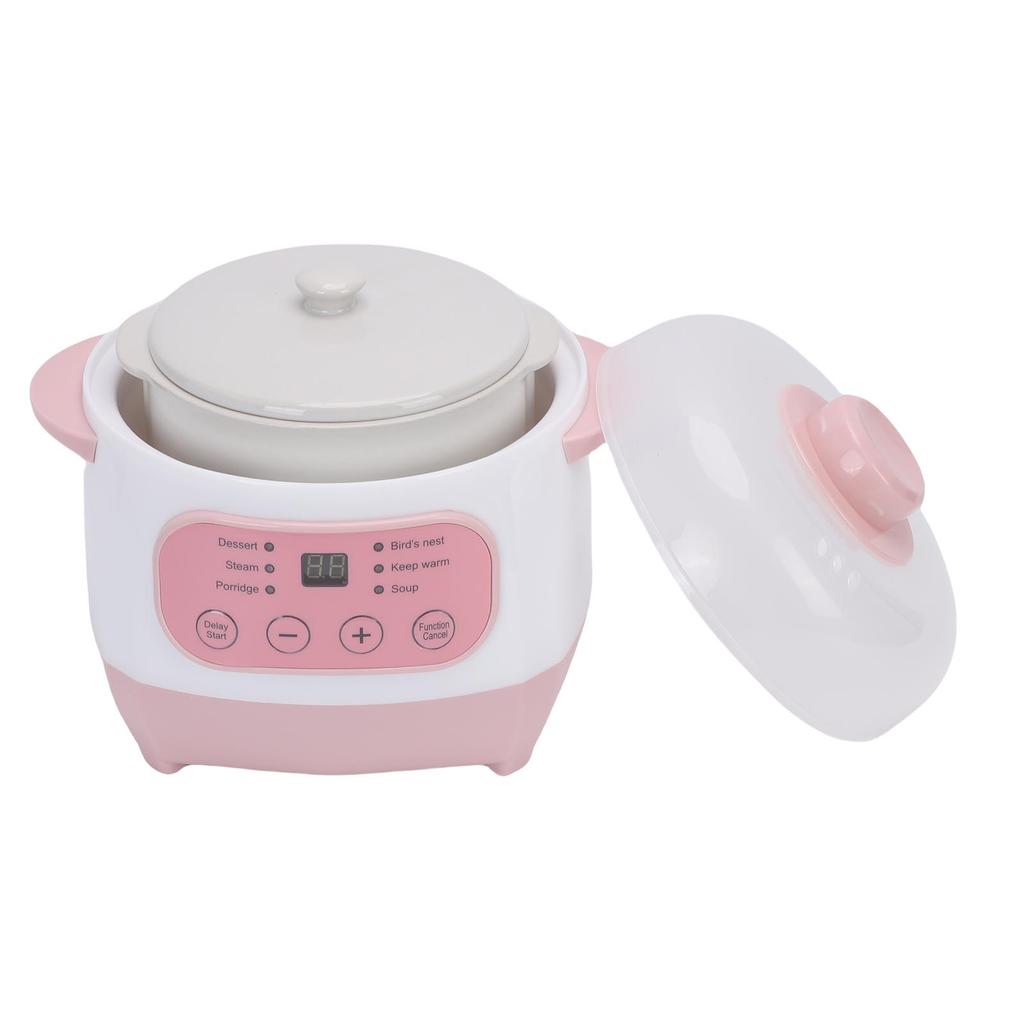 Pentola elettrica per stufati da 1L 200W Smart in ceramica per zuppe e porridge Slow Cooker per cottura multifunzione