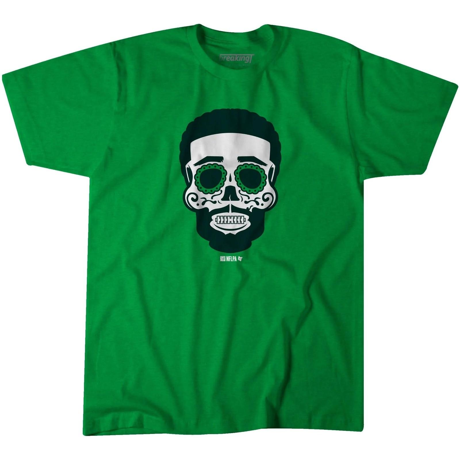Breaking Tees Mens Green Skull Sugar Skull Graphic T Shirt Tee Size XL NWT S