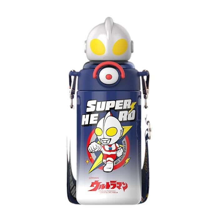 Ultraman Water Cup Young Students Thermos Flask Mug Students for School Water Bottle Boys Food Grade Boys Sippy Drinking Cup