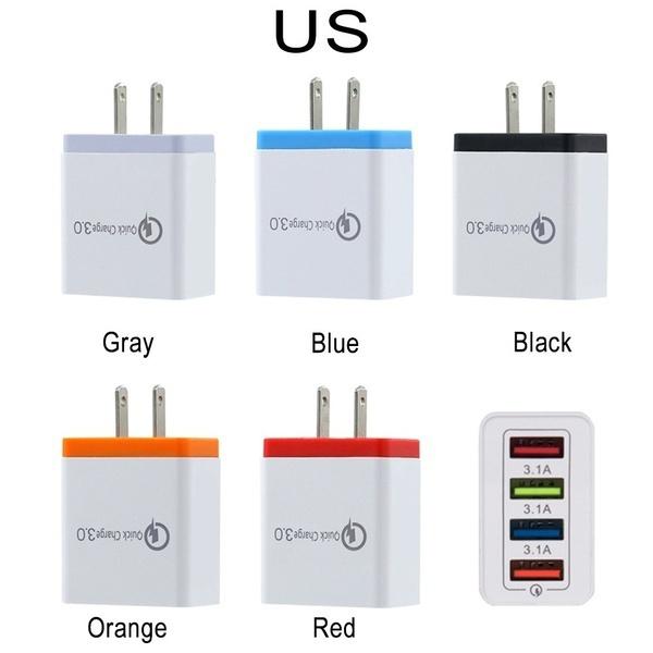 3A USB Charger Quick Charger 3.0 For Tablet EU/ US Plug Wall Mobile Phone Charger Adapter Fast Charging