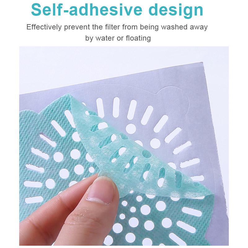 10 Pcs Home  Hair Trap Floor Drain Tank Filter Toilet Sewer Hair Filter Sticker AVE