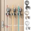 Punch-Free Suction Cup Mop Clip Plastic Mop Rack Hook Multifunctional Broom Fixed Bracket  for Home