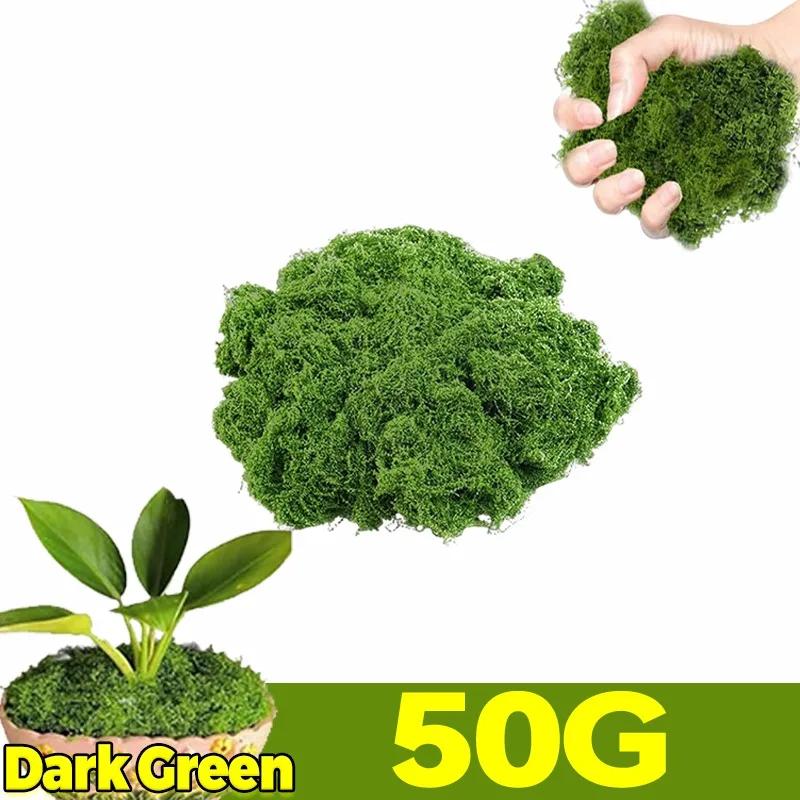 300/30g Artificial Green Moss Eternal Life Moss Grass Mini Landscape Fake Grass DIY Craft Faux Preserved Plant Moss Garden Decor