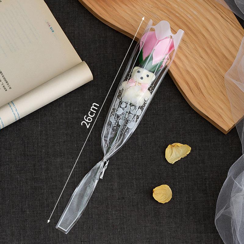 Artificial Soap Rose Bouquet Little Bear Soap Flower Diy Flower Bouquets Wedding Mother'S Day Valentine'S Day Gift Souvenirs