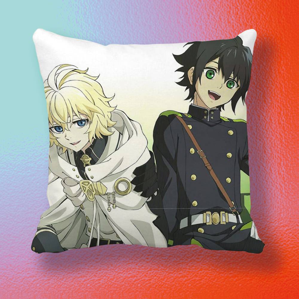 Seraph of the End Doublesided printed pillow cover Solid color minimalist pillowcase fits all bedroom styles