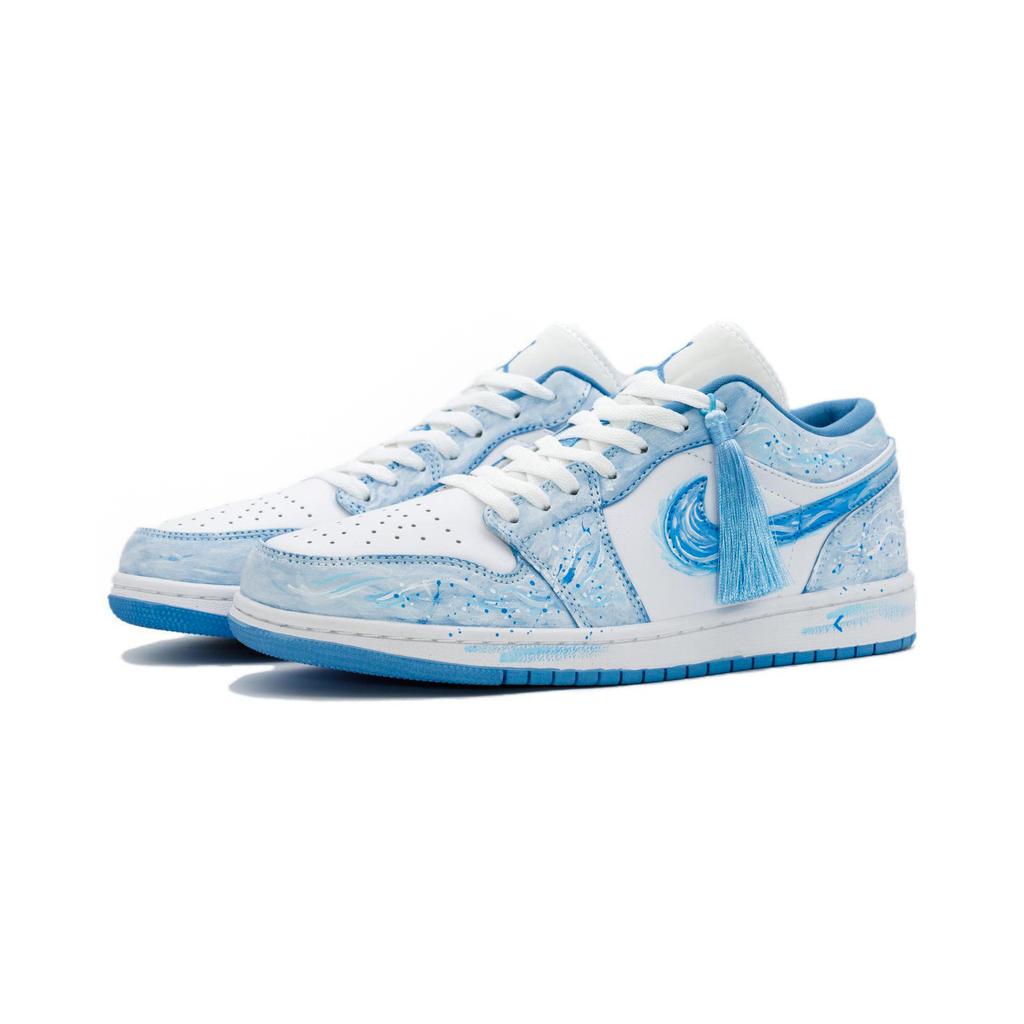 Jordan Air Jordan 1 Lán, Zlatě ražené, Smíšené, Všestranné, Pár, Stříkance inkoustu, Prémiová estetika, Ambient 553558-132(Team1785--Sbox)