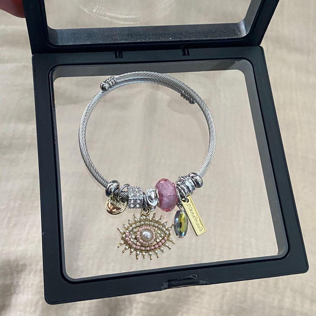 Panjia Dora Women's Stainless Steel Beaded Bracelet - European American Versatile Luxury Jewelry