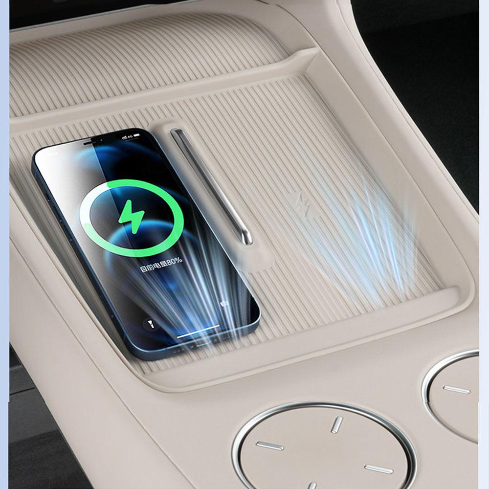 For Xiaomi YU7 Wireless Charging Silicone Pad Center Control Anti Slip Protection Cup Pad Car Decoration Interior Accessories