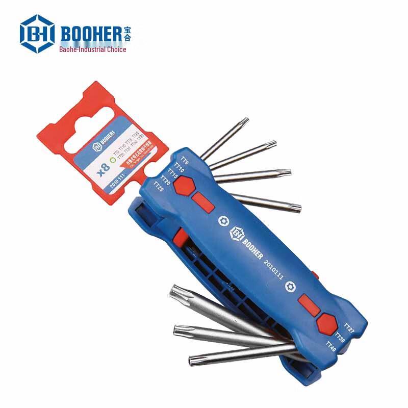 BOOHER 8-Piece Folding Security Torx Key Set
