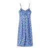 2025 Spring Women's Slimming Slit Printed Dress