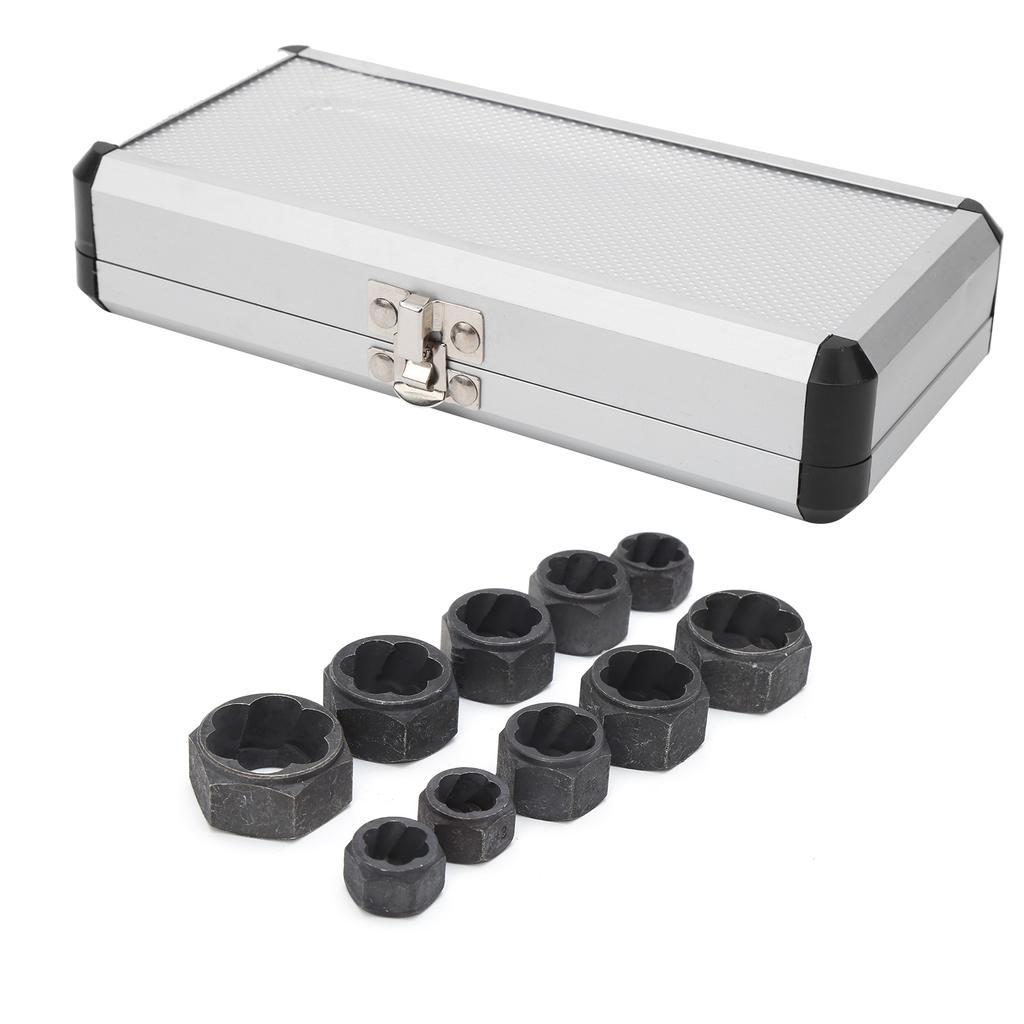 10Pcs Nut Extractor Remover Damaged Bolt Extractor Aluminum Alloy Hardware Tools