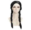 Hair Extensions Synthetic Black Double Braid Long Straight Hair Head Cove Performance Dress Up Halloween Cosplay Wig for Women