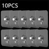 10/20PCS Strong Adhesive Hooks Clear Picture Frame Poster Wall Nails Hangers Cabinet Kitchen Bathroom Accessories Screw Holder