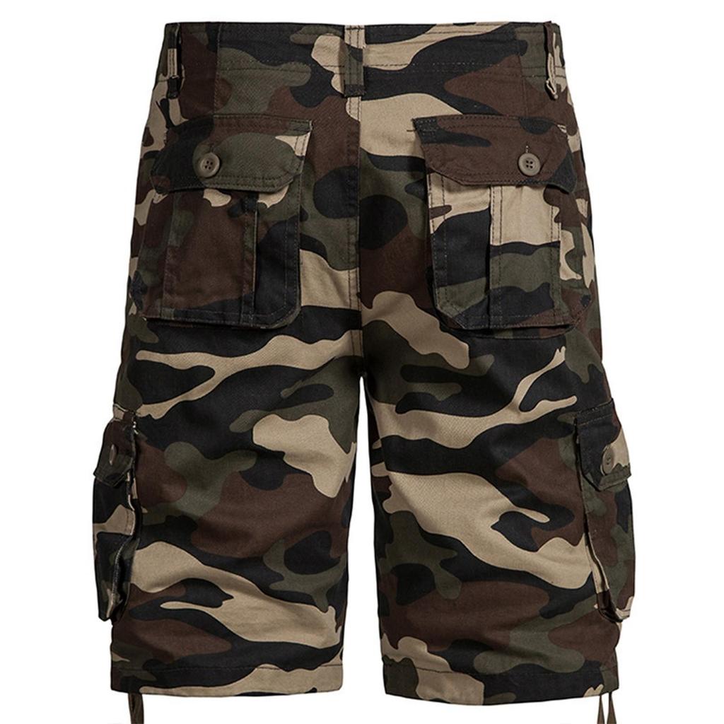 Heren Zomer Werkkleding Shorts Losse Casual Vijfpuntsbroek Heren Zomer Camouflage Casual Cargo Shorts