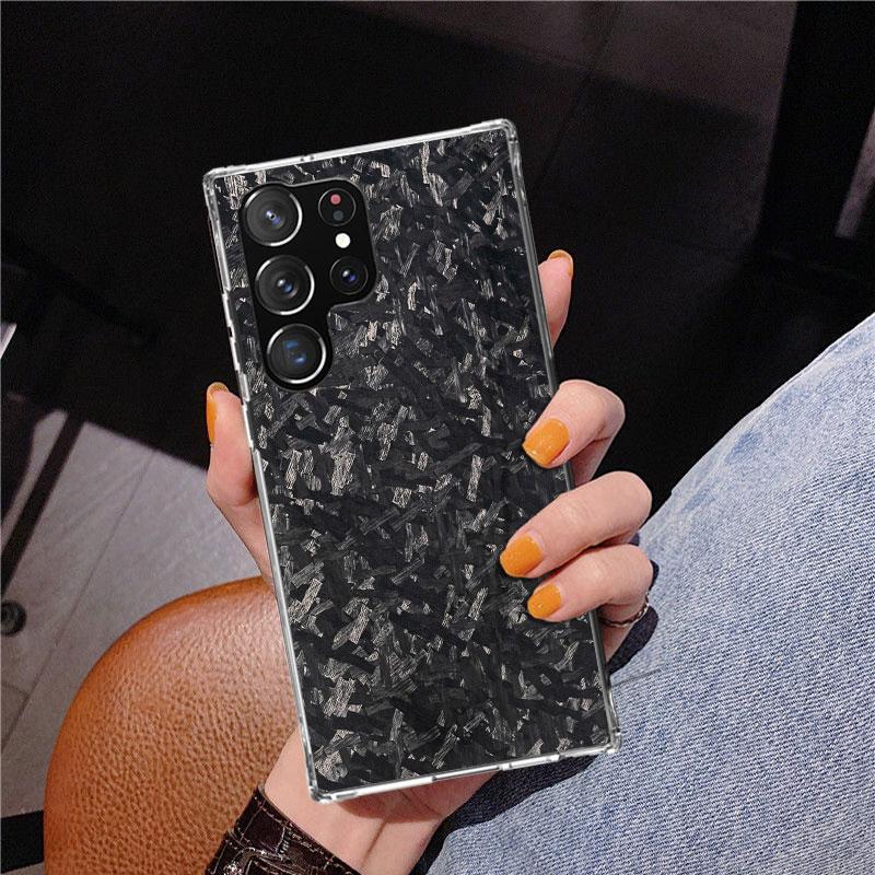 

Forged Carbon Pattern Phnoe Case for Samsung Galaxy S26 S25 Edge S23 S24 Ultra S22 Plus S21 S20 FE Unique Cover Soft Coque Galax Samsung S25 Plus
