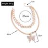 Delicate Crystal Butterfly Pendant Necklace Multi-layer Choker Necklaces Chain Women Girls Jewelry Gifts