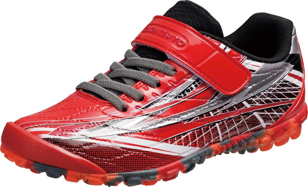 Asahi J045 Boys' Junior School Shoes, Red, Size 22.0 cm, 2E