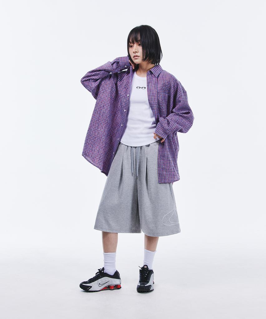 SCALLYWAG Side Big Logo Bermuda Sweat Shorts [Grey]