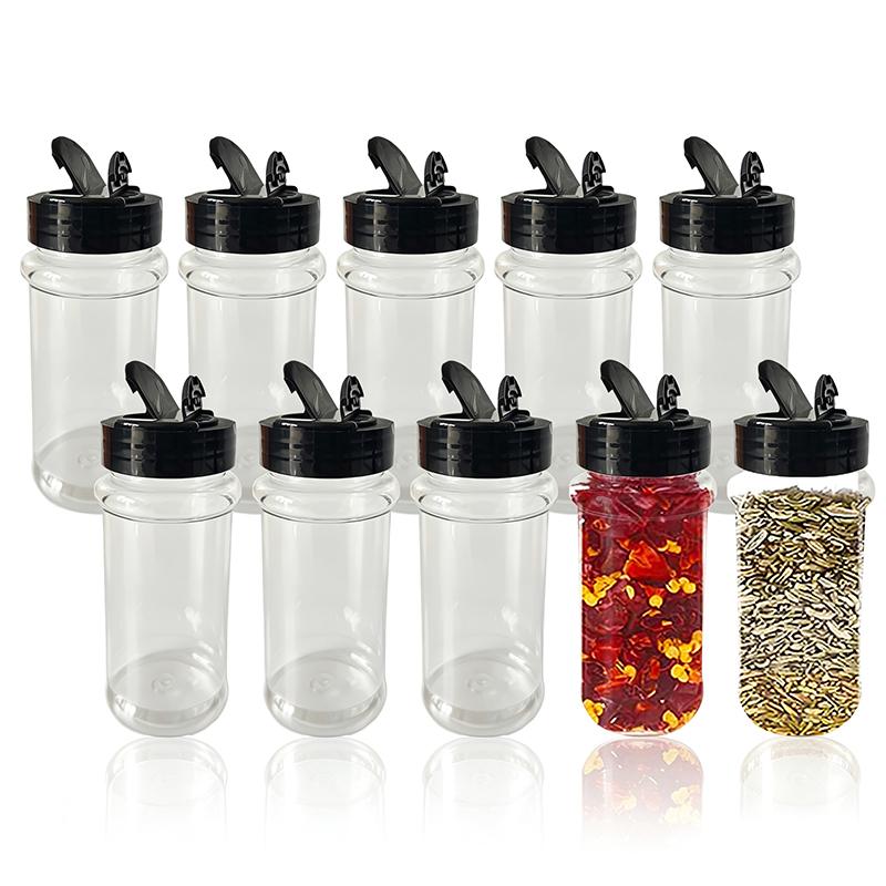 120Ml/4Oz Jars For Spices Salt And Pepper Shaker Seasoning Jar Spice Organizer Plastic Barbecue Condiment Kitchen Gadget Tool