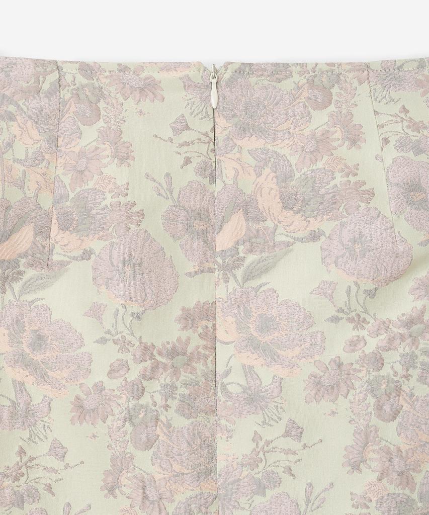 Milo Woman Floral Jacquard Midi Skirt [Beige]