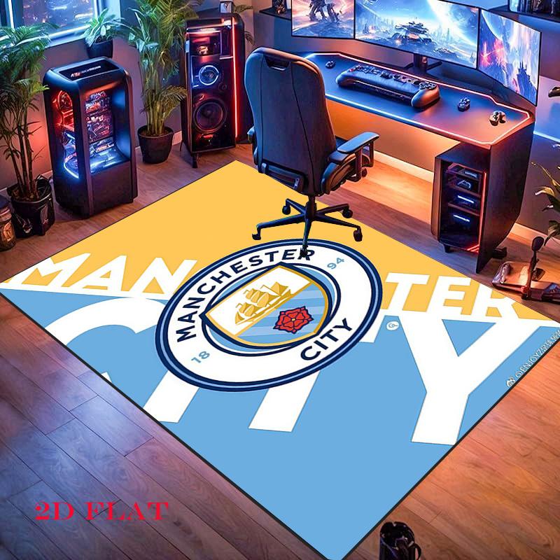 MCFC logo Carpet Rug for Living Room Bedroom Home Sofa Decoration,Kids play Nonslip Floor Mat