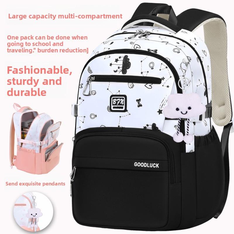 School Pendant Clouds Backpack Middle School Breathable Fabric Commuting Travel